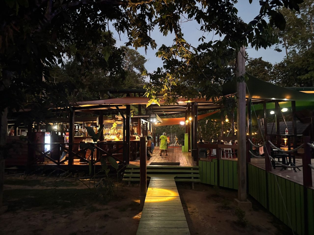 restaurant in the evening