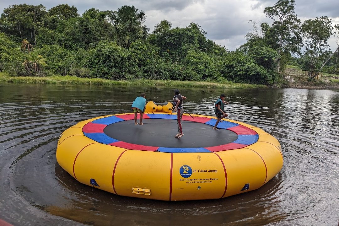 Mega water trampoline